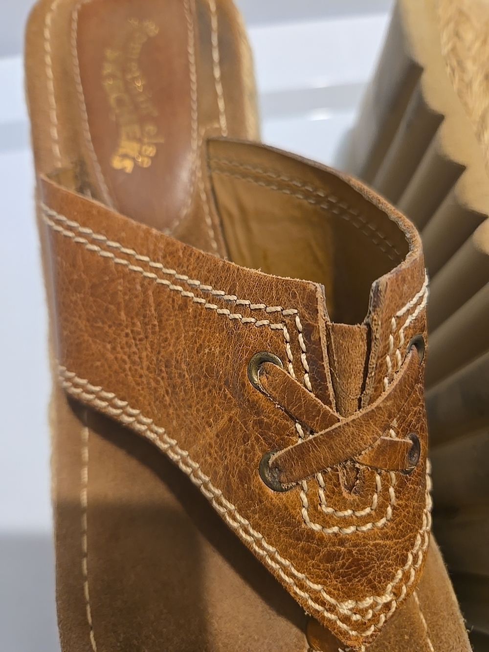 Skechers Brown Espadrille Platform Thong Sandals - Picture 4 of 5